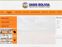 Tablet Screenshot of oasisbolivia.com